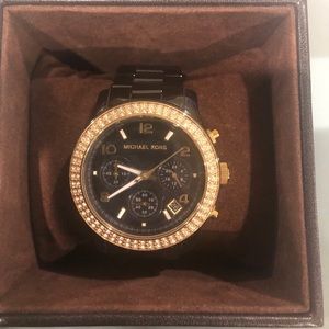 Michael Kors Ceramic Gunmetal Watch